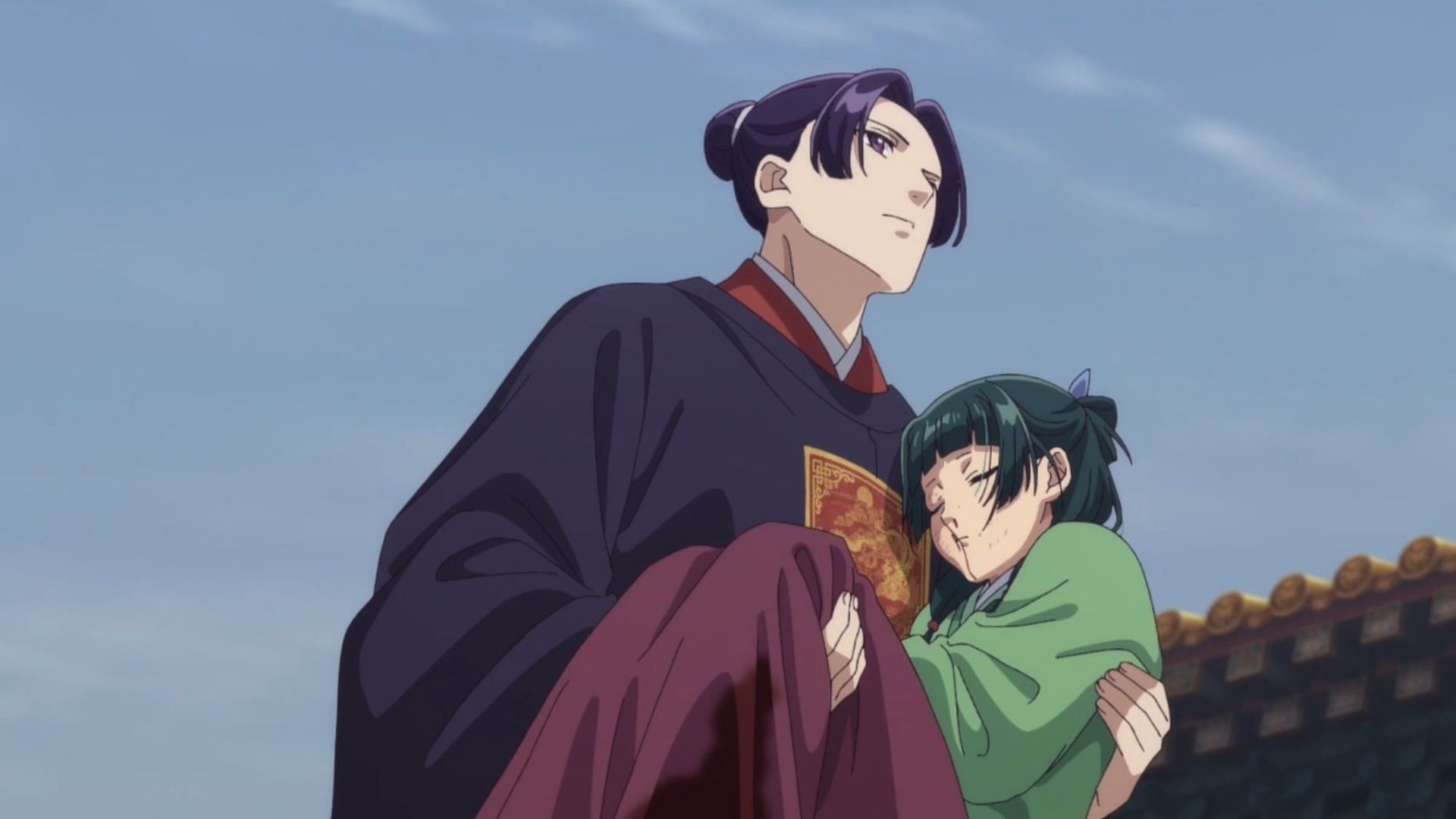 Jinshi and Maomao as seen in the anime (Image via TOHO Animation Studio and OLM)
